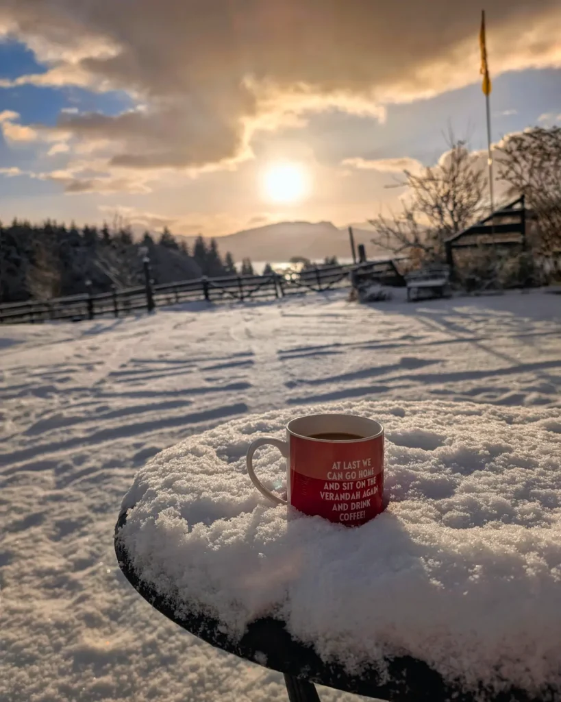 Coffee in the highlands of scotland